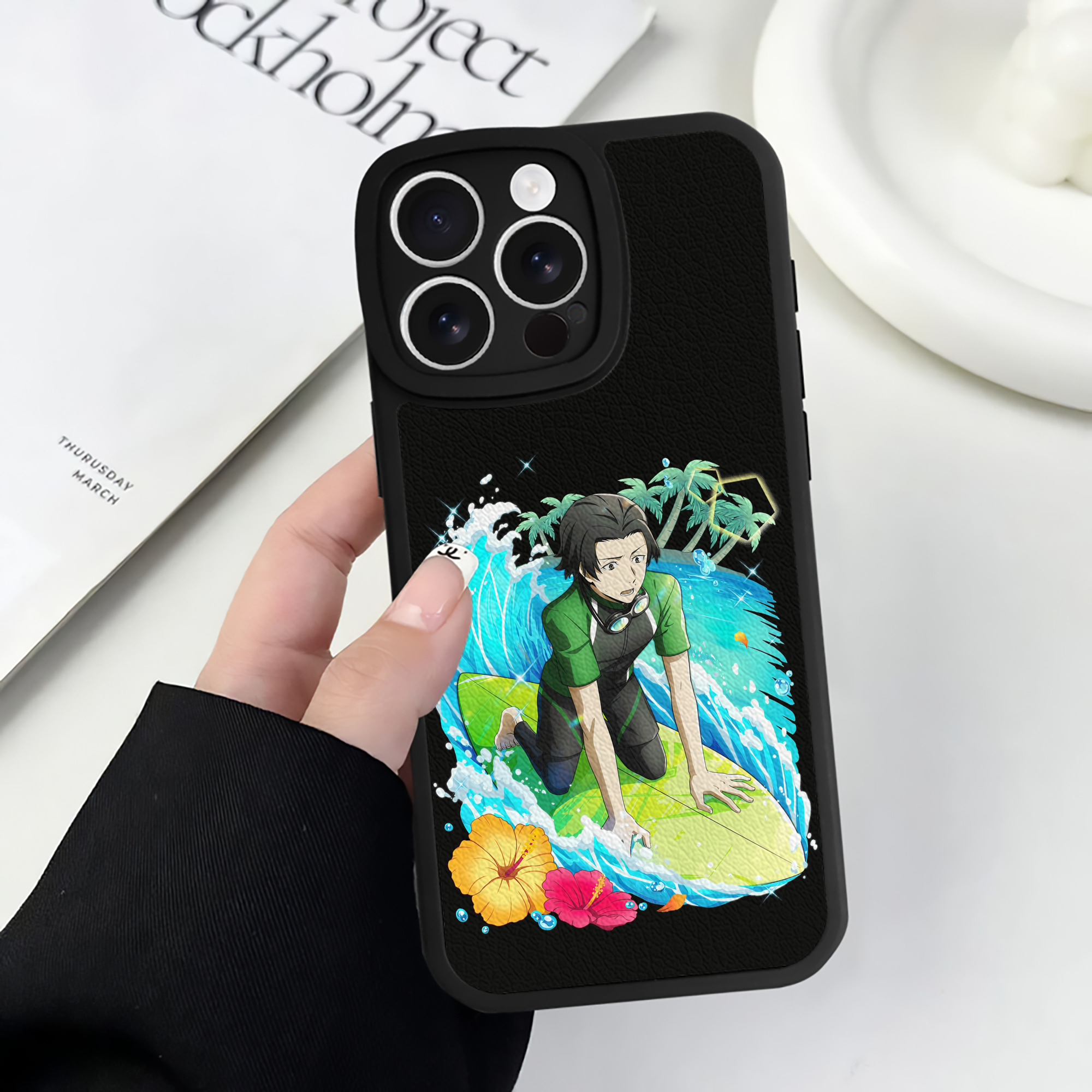 （画像用） 文豪ストレイドッグス Bungo Stray Dogs 【iPhone 16シリーズ対応】シリコンスマホケース（レザー調） 材質：シリコン